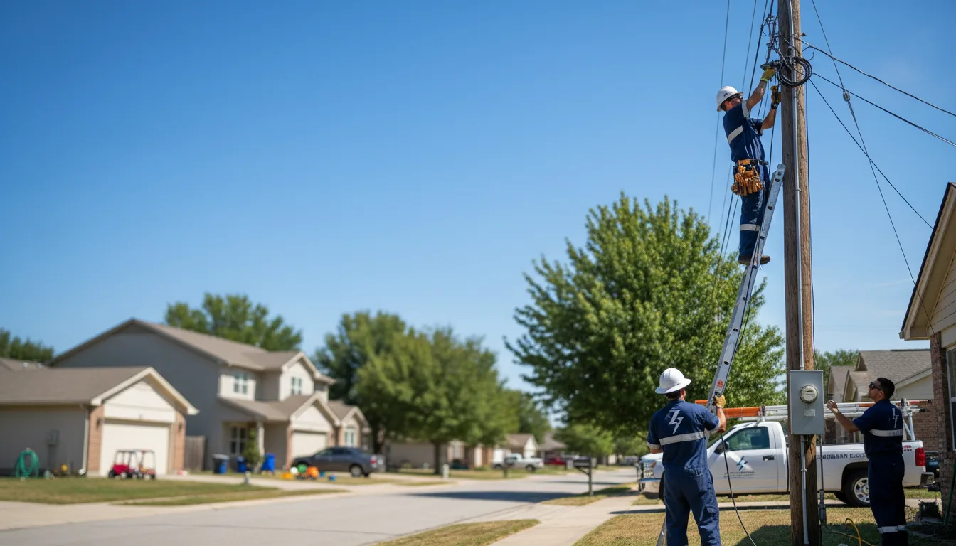 Residential electrician providing installation services in Denmark, WI